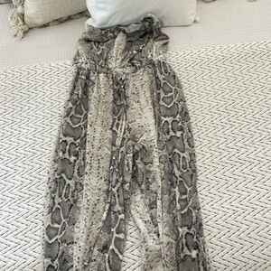 Snake print jumpsuit